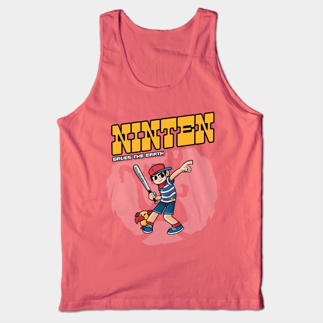 Ninten saves the Earth Tank Top by Haragos